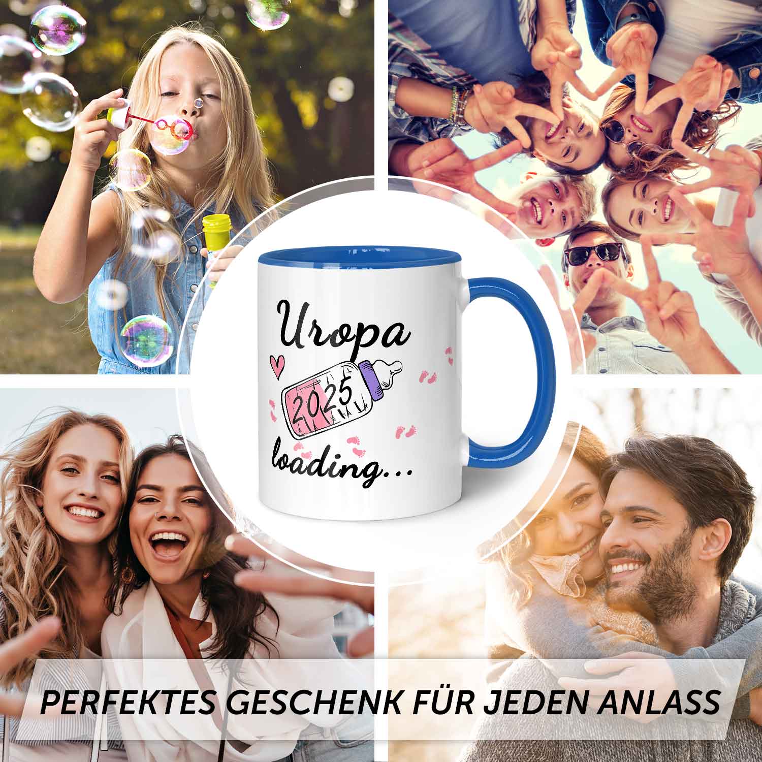Bedruckte Tasse mit Spruch - Baby Loading in versch. Varianten