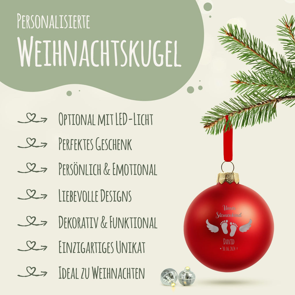 Gravierte Weihnachtskugel - Sternenkind