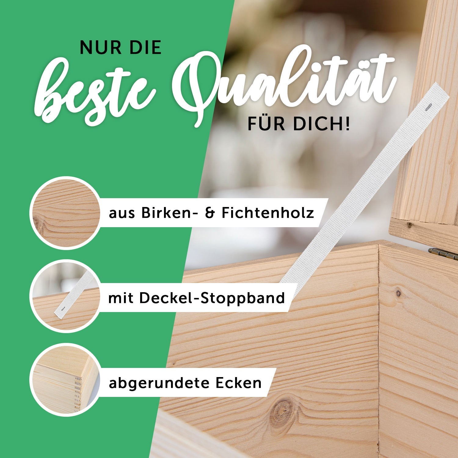 Erinnerungskiste für Kinder mit UV-Druck - Wolken