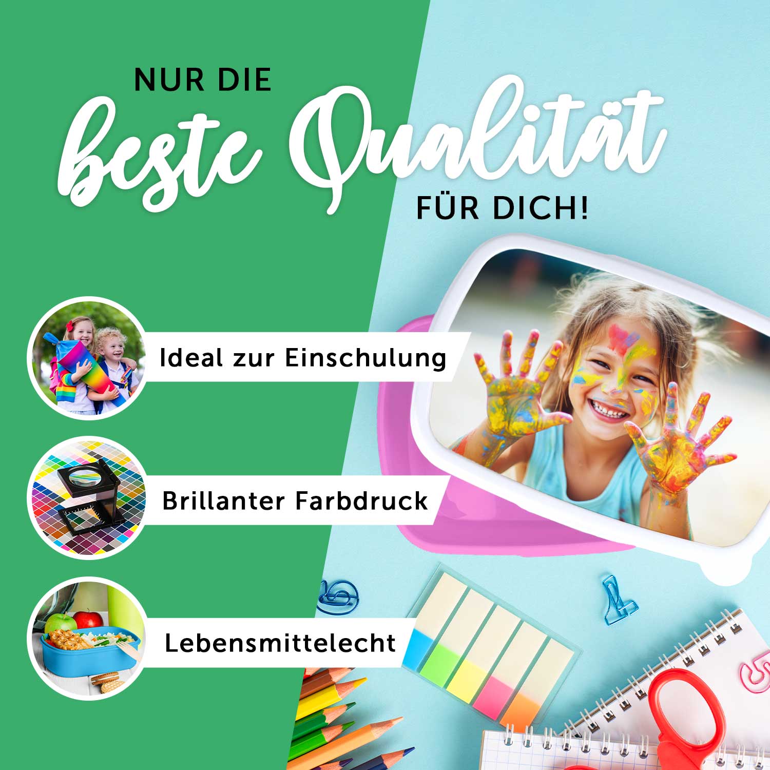 Bedruckte Lunchbox für Kinder - Weltall