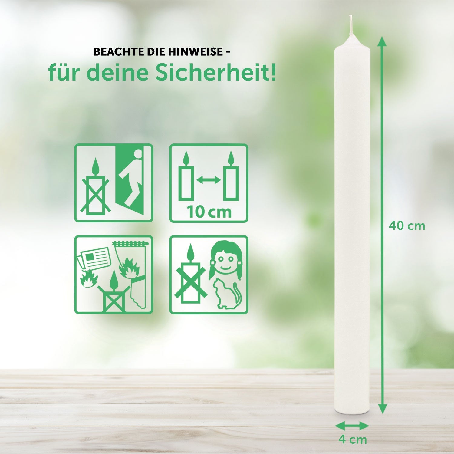 Stabkerze "Kreuz Blumen"- Kommunion Kerze mit Namen & Datum