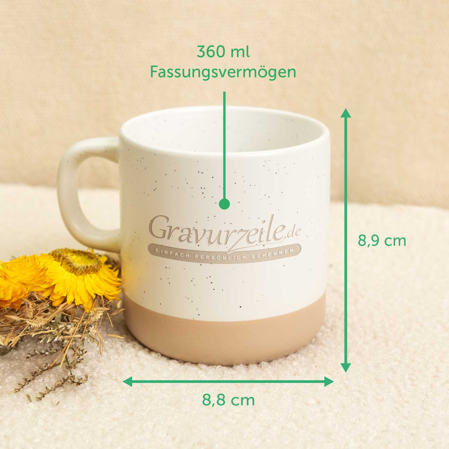 Gravierte Steingut Tasse - Weltbeste Mama