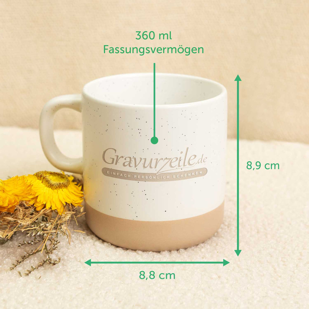 Gravierte Steingut Tasse - Weltbester Papa