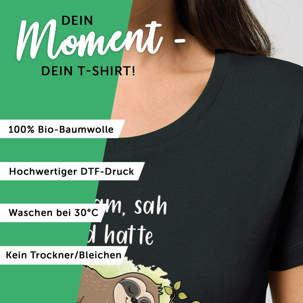 Bedrucktes T-Shirt für Damen - Ich kam sah kein Bock