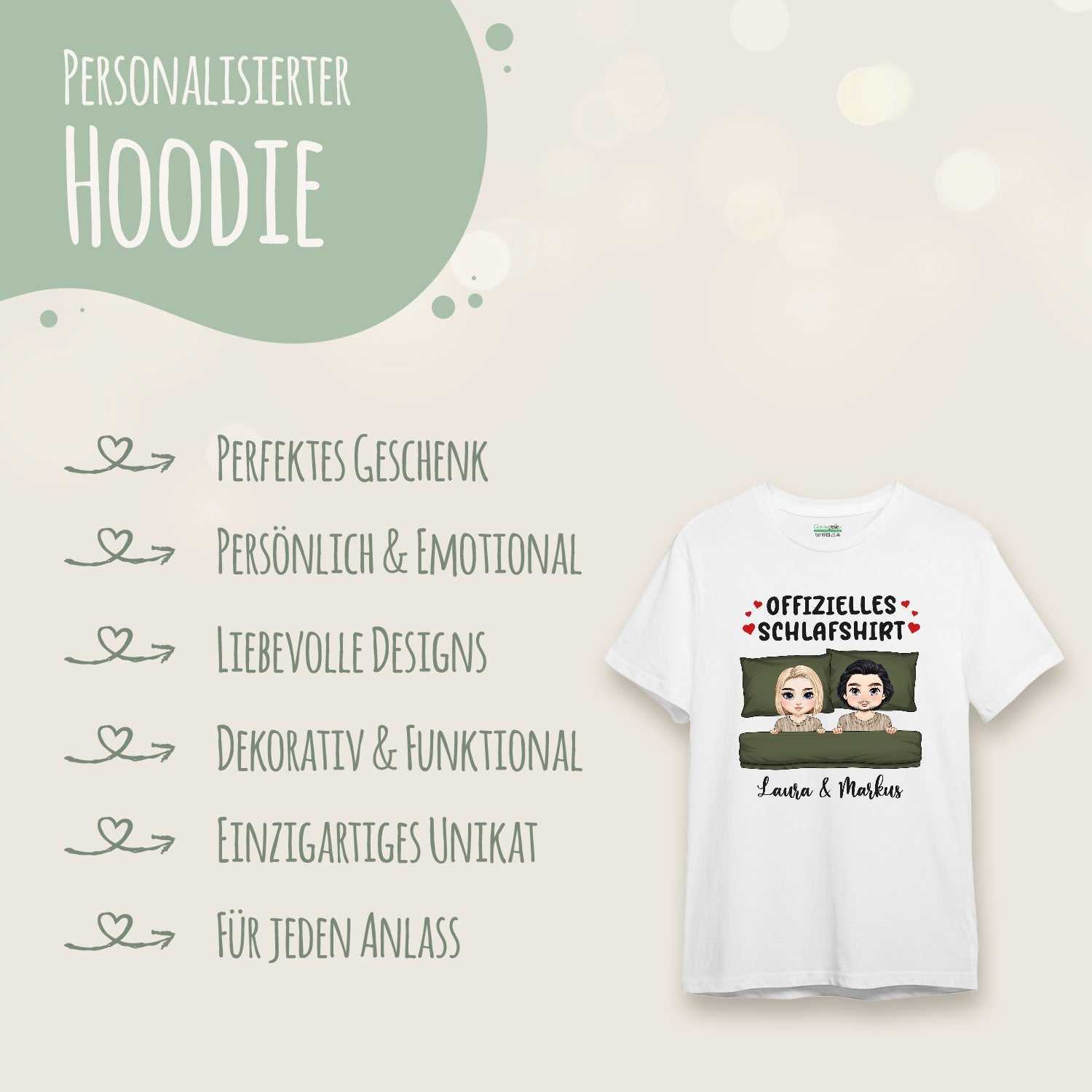 Personalisiertes Oversized T-Shirt - Offizielles Schlafshirt