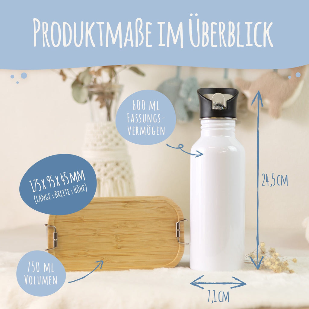 Bedruckte Brotdose & Trinkflasche im Set - Bärenfreunde