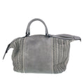 Vintage Tasche mit seitlichem Flechteinsatz