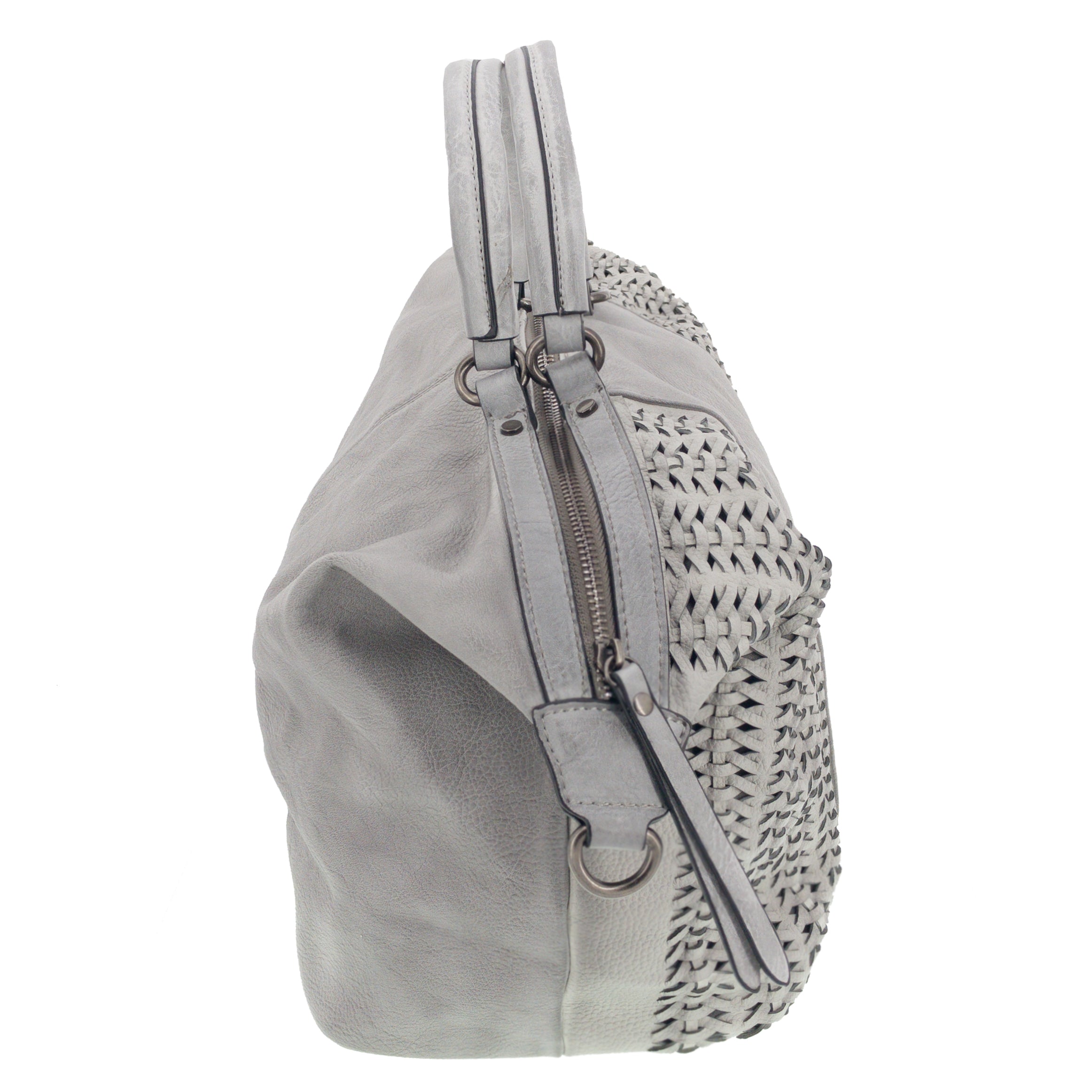 Vintage Tasche mit seitlichem Flechteinsatz