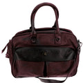 Vintage Handtasche Rot mit aufgesetzten Tachen