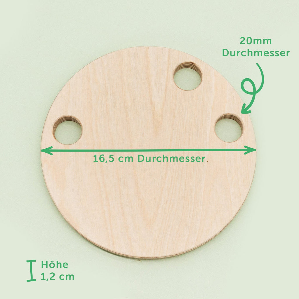 Bedruckter Geburtstagsteller für Kinder - Blumenkranz
