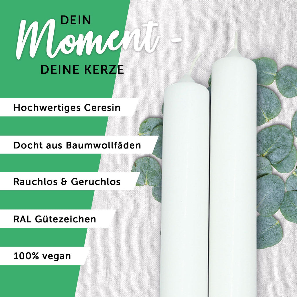 Stabkerze "Kirschblüten"- Kommunion Kerze mit Namen & Datum