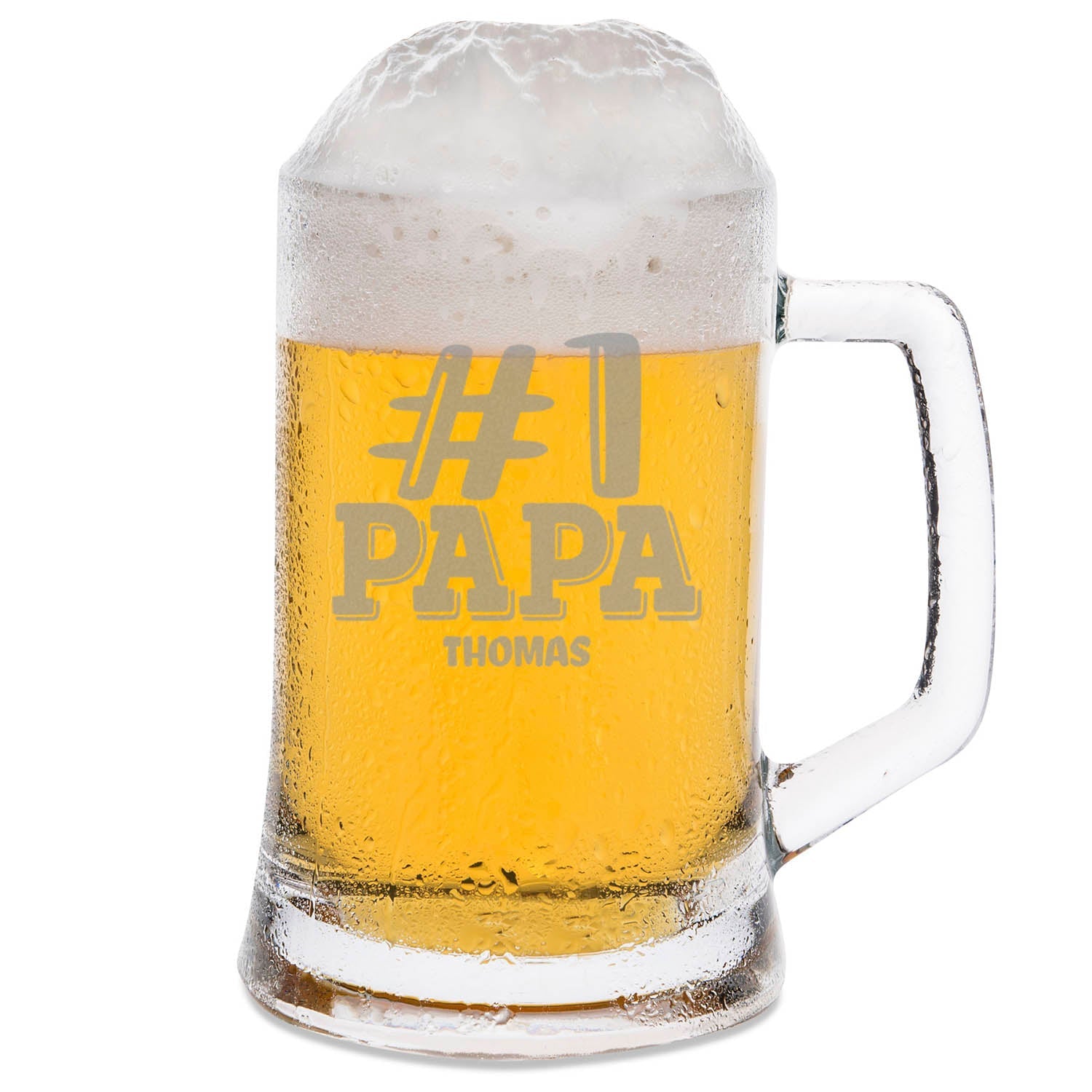 Montana Bierkrug mit Gravur "#1 Papa" mit Namen