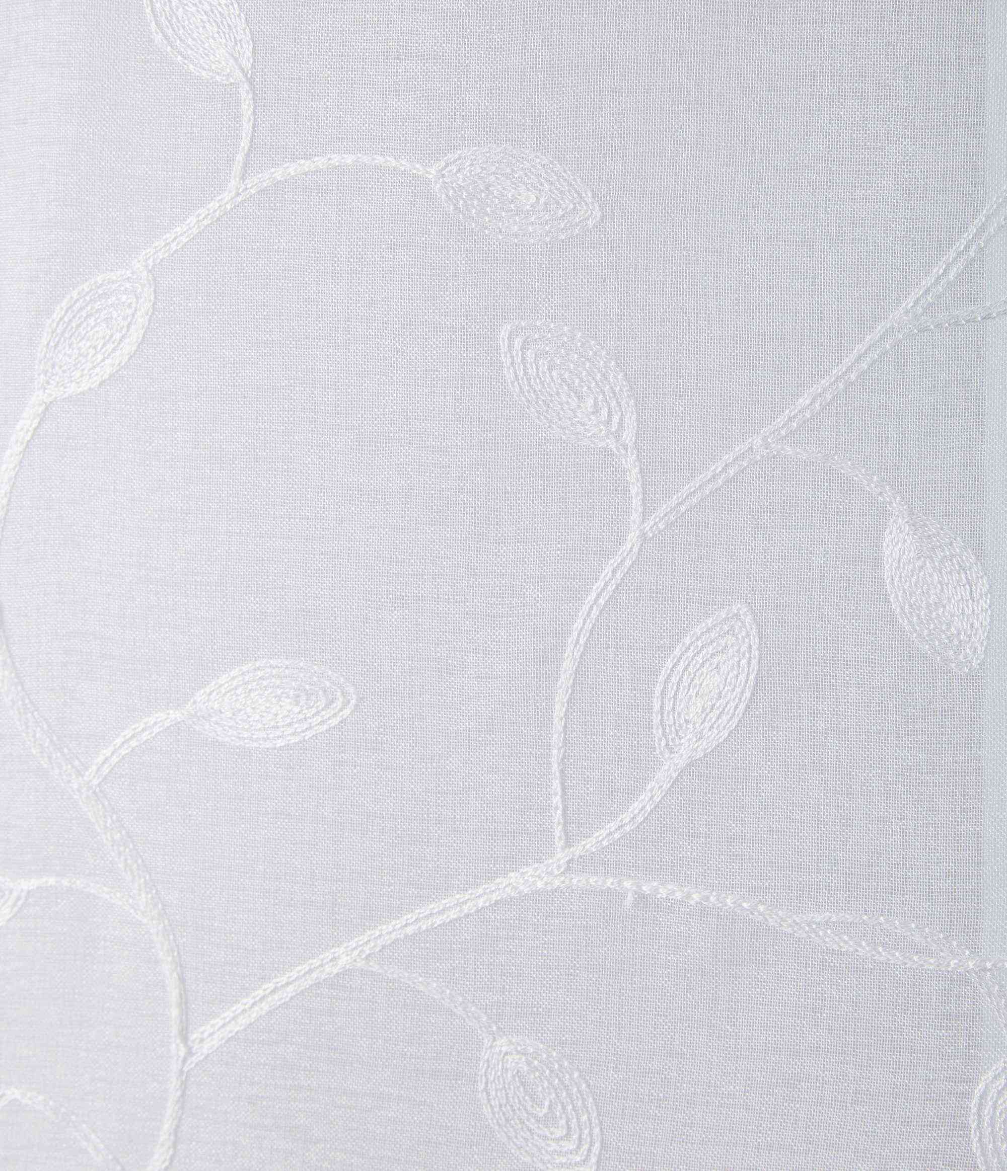 Gardine Ösen Schal  Vorhang POMPEI Relief Stickerei Transparent Raffhalter  10000178