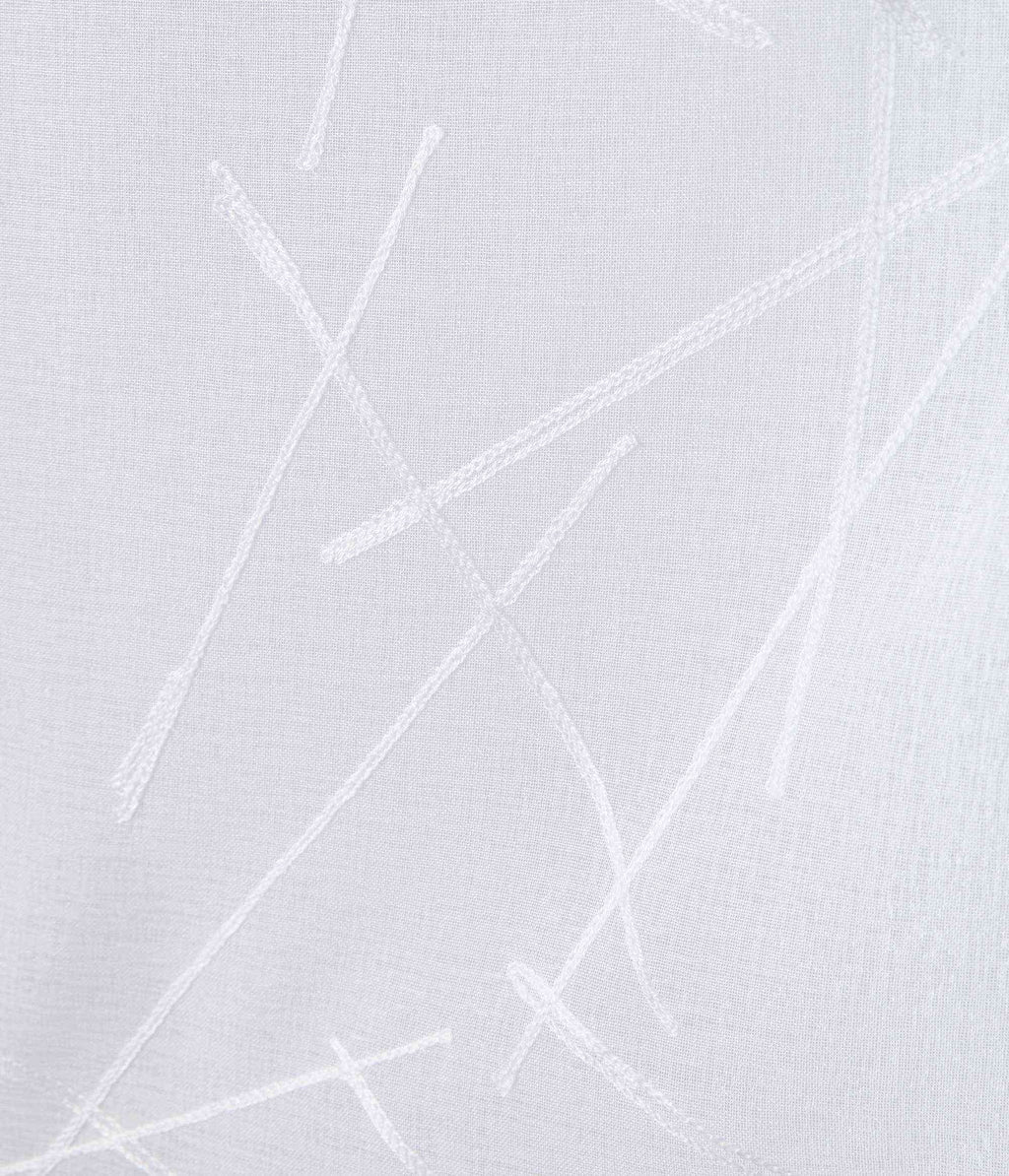 Gardine Ösen Schal  Vorhang POMPEI Relief Stickerei Transparent Raffhalter  10000178