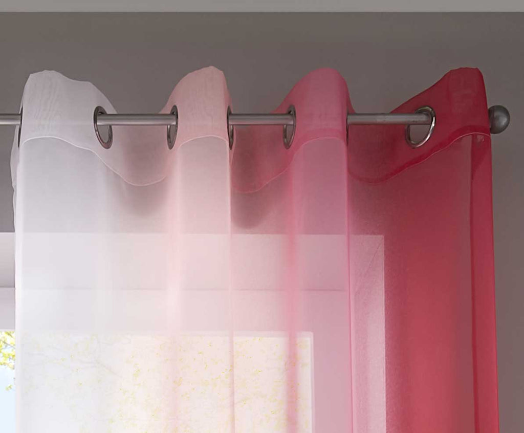 2er Pack Gardinen Vertikal Farbverlauf Druck Transparent »Modena« mit Ösen und Raffhalter, Vorhang, Dekoschal 10000183