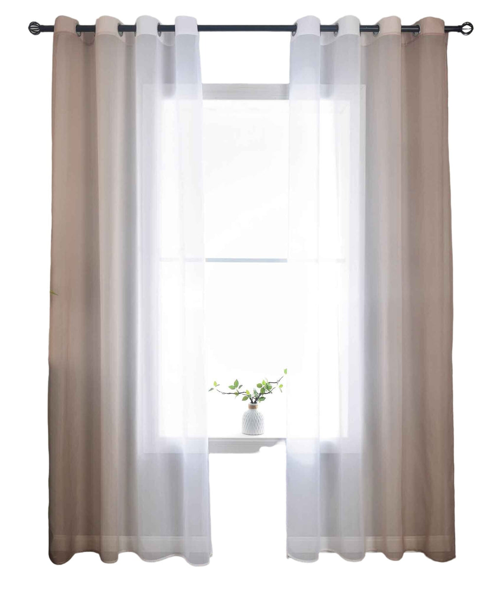 2er Pack Gardinen Vertikal Farbverlauf Druck Transparent »Modena« mit Ösen und Raffhalter, Vorhang, Dekoschal 10000183