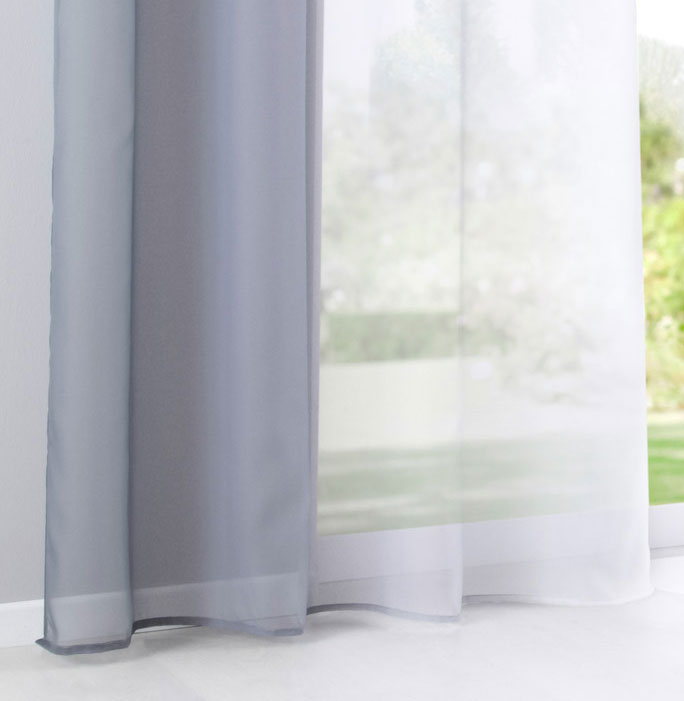 2er Pack Gardinen Vertikal Farbverlauf Druck Transparent »Modena« mit Ösen und Raffhalter, Vorhang, Dekoschal 10000183