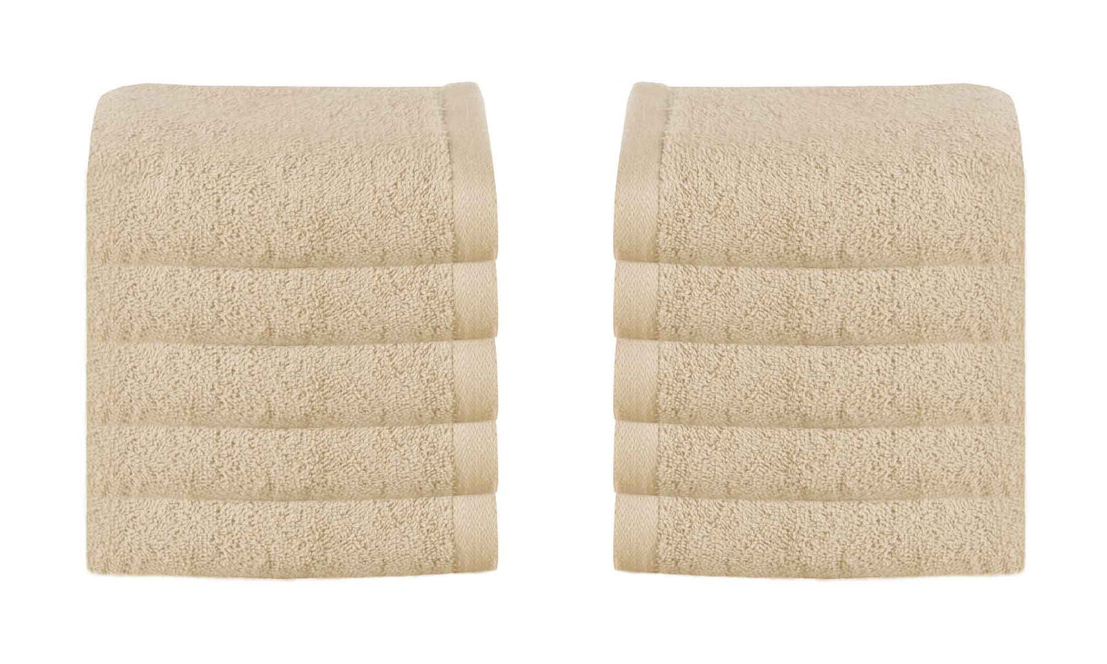 10er Set Gästetücher Frottee Premium Qualität »Montreal« 500 g/m² 100% Bio Baumwolle Kuschelig Made in Green 2020101-10