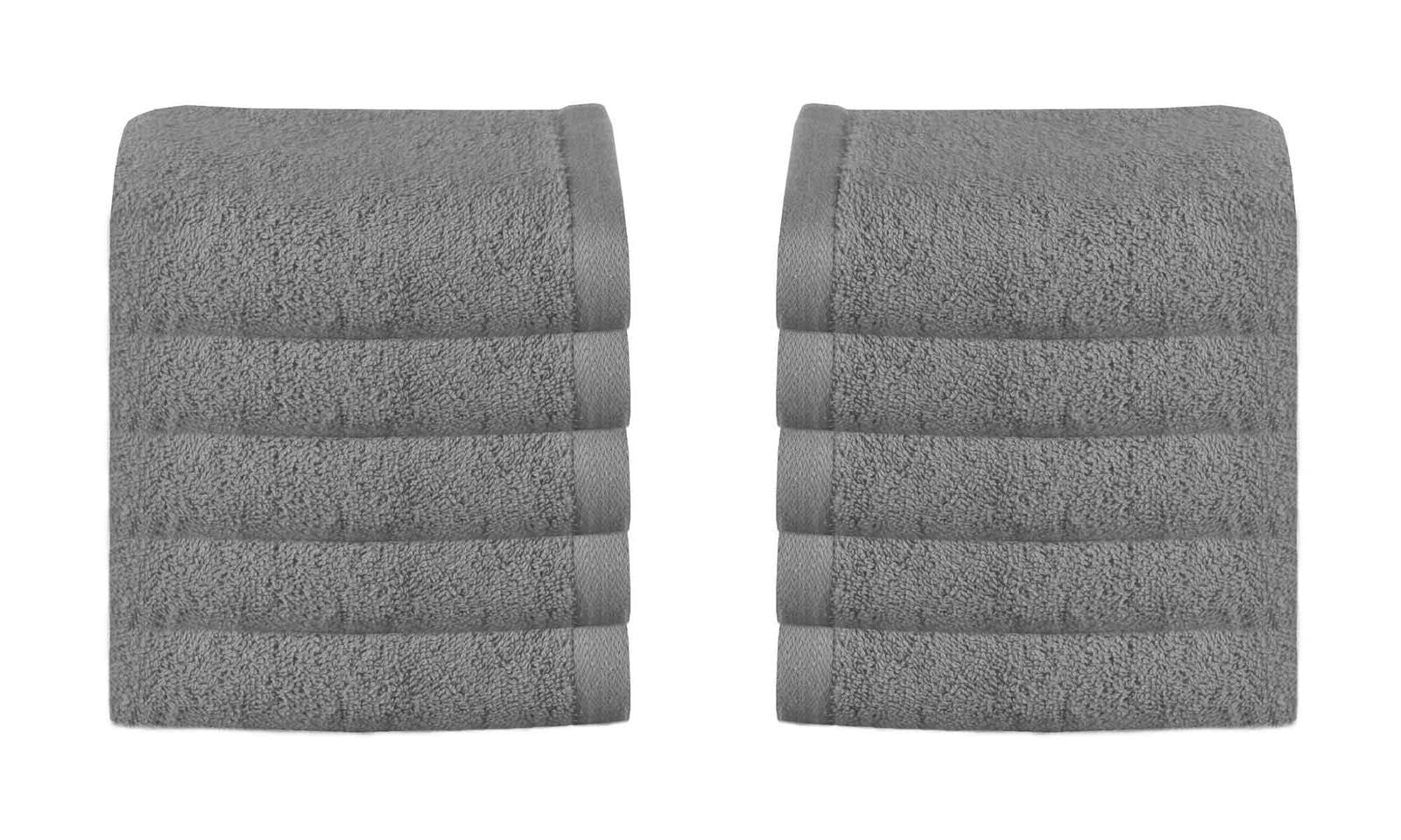 10er Set Gästetücher Frottee Premium Qualität »Montreal« 500 g/m² 100% Bio Baumwolle Kuschelig Made in Green 2020101-10