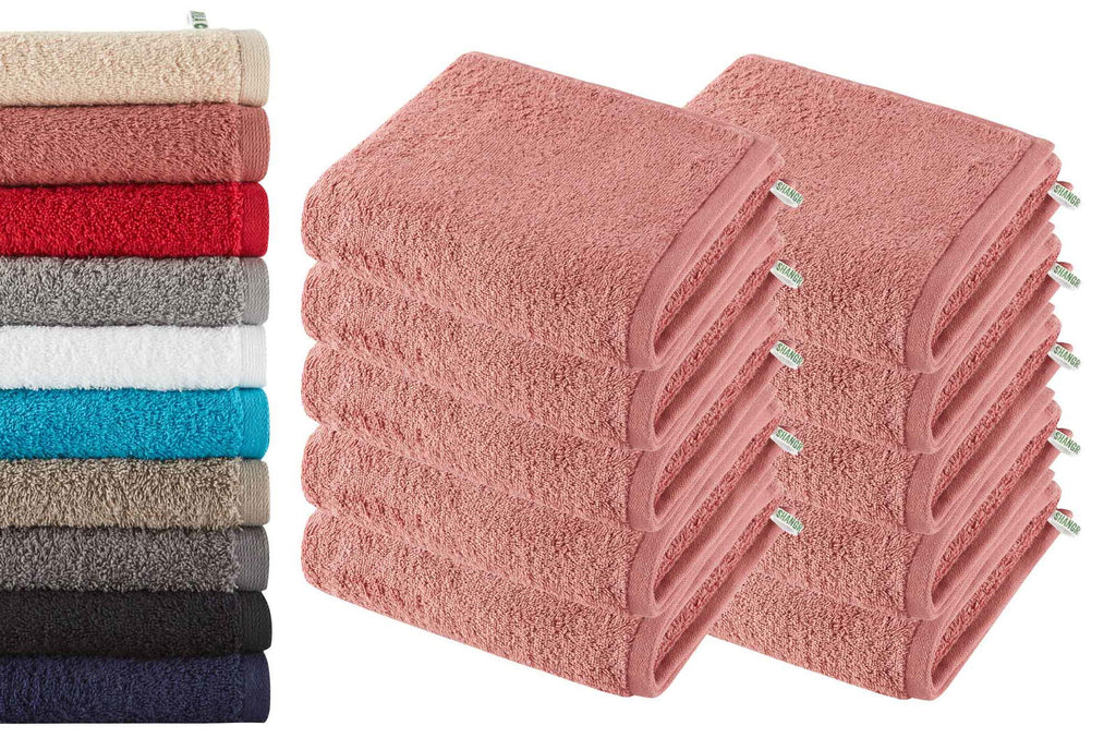 10er Set Handtücher Premium Qualität »Montreal« 500 g/m² 100% Bio Baumwolle Made in Green 2020102-10