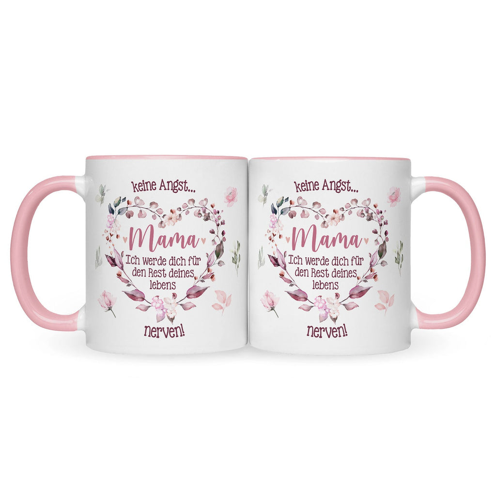 Bedruckte Tasse mit Spruch Keine Angst Mama