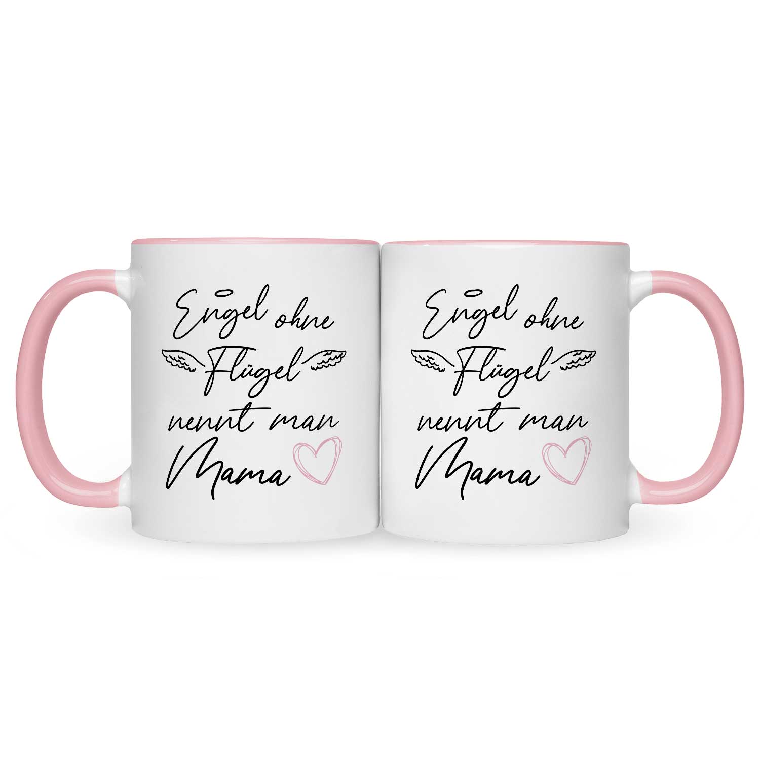 Bedruckte Tasse mit Spruch Engel ohne Flügel