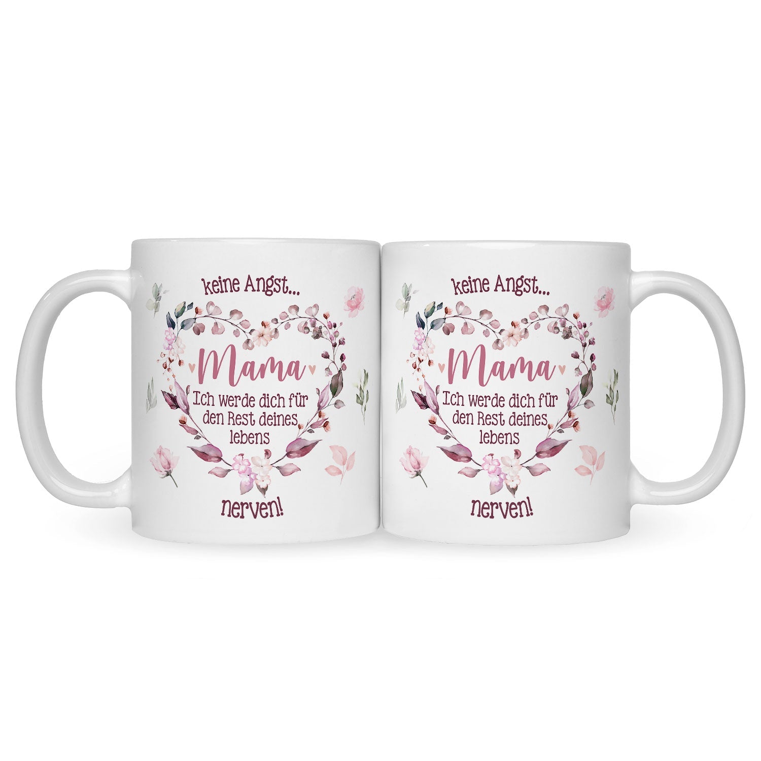 Bedruckte Tasse mit Spruch Keine Angst Mama