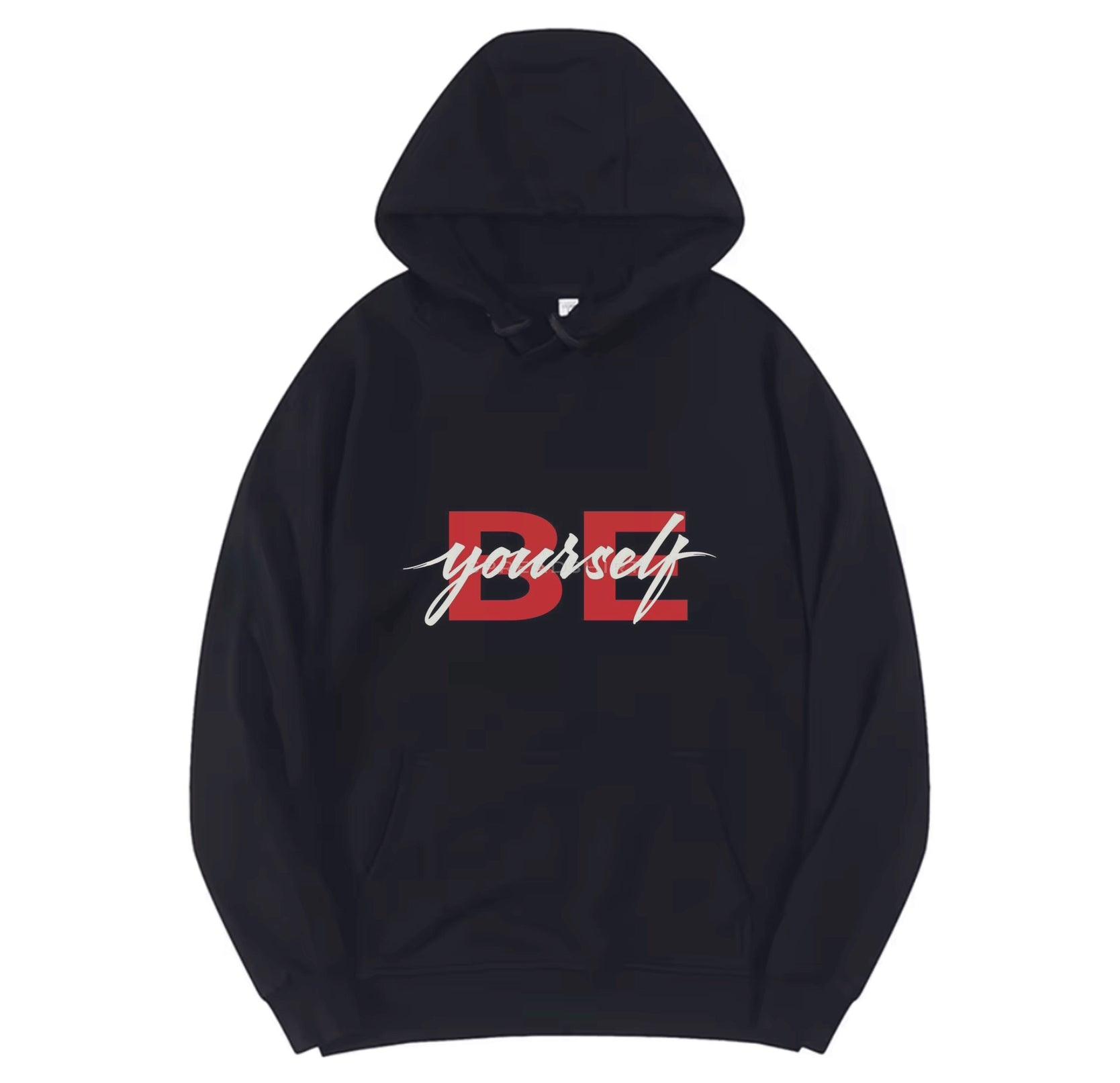 BE YOURSELF,New fashionable round neck hoodie
