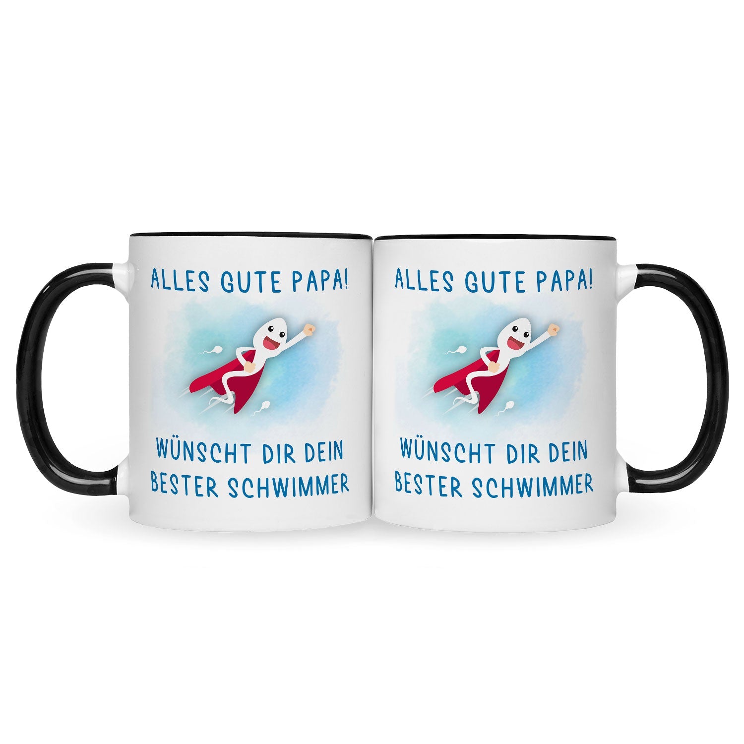 Bedruckte Tasse mit Spruch Bester Schwimmer