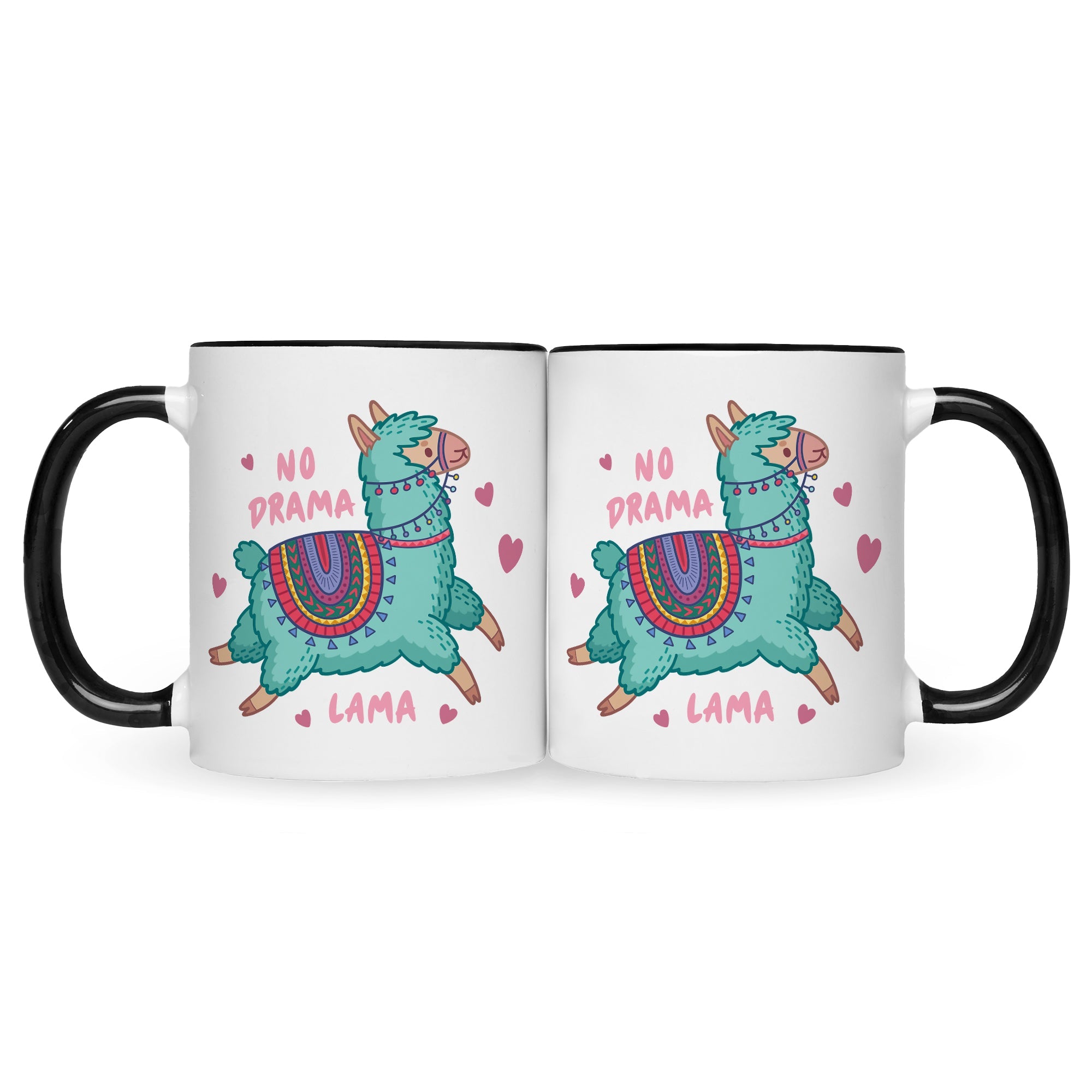 Bedruckte Tasse mit Spruch No Drama Lama