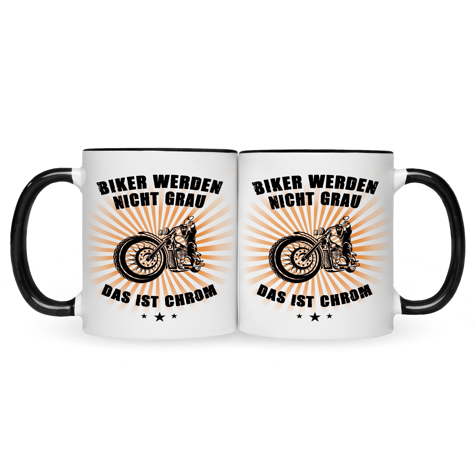 Bedruckte Tasse mit Spruch Biker werden nicht grau