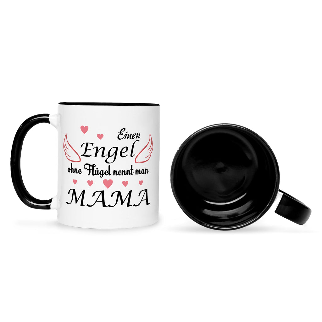 Bedruckte Tasse mit Spruch Engel ohne Flügel