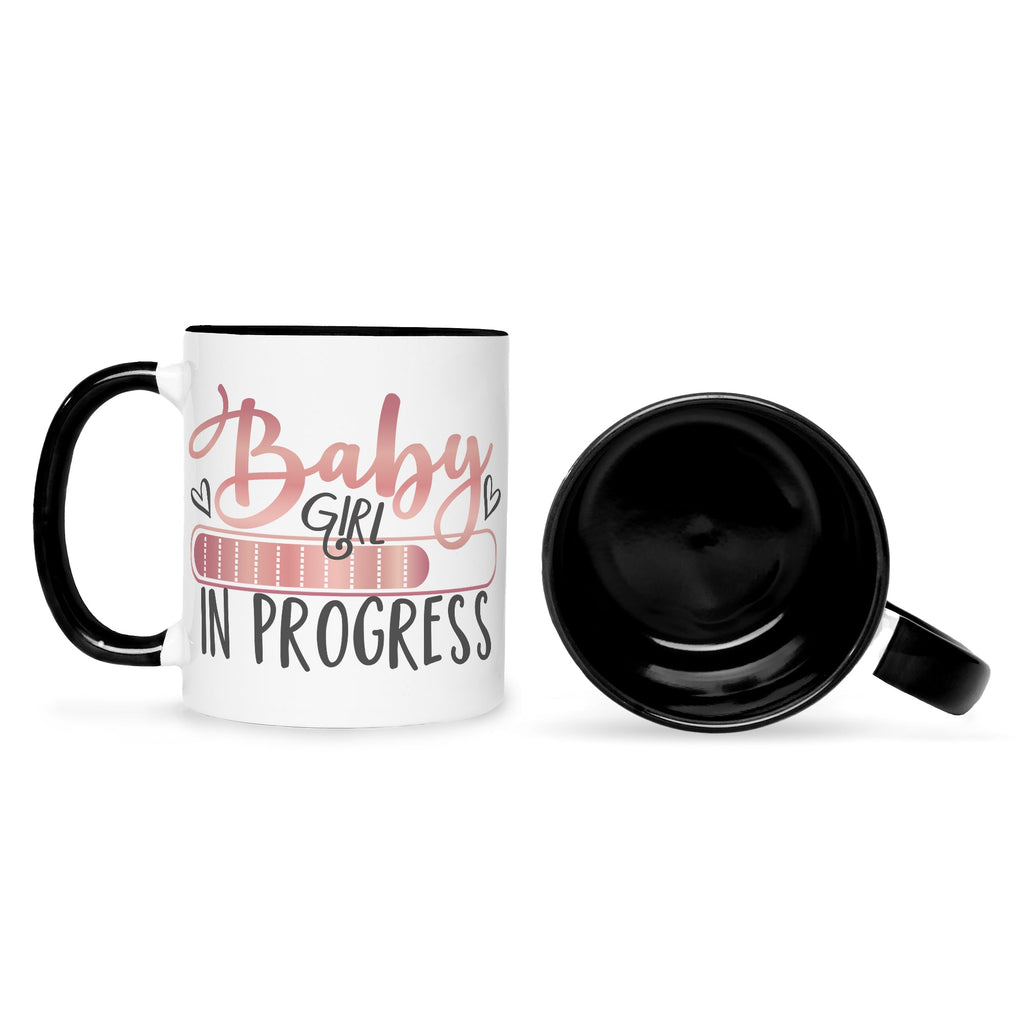 Bedruckte Tasse mit Spruch Baby in Progress