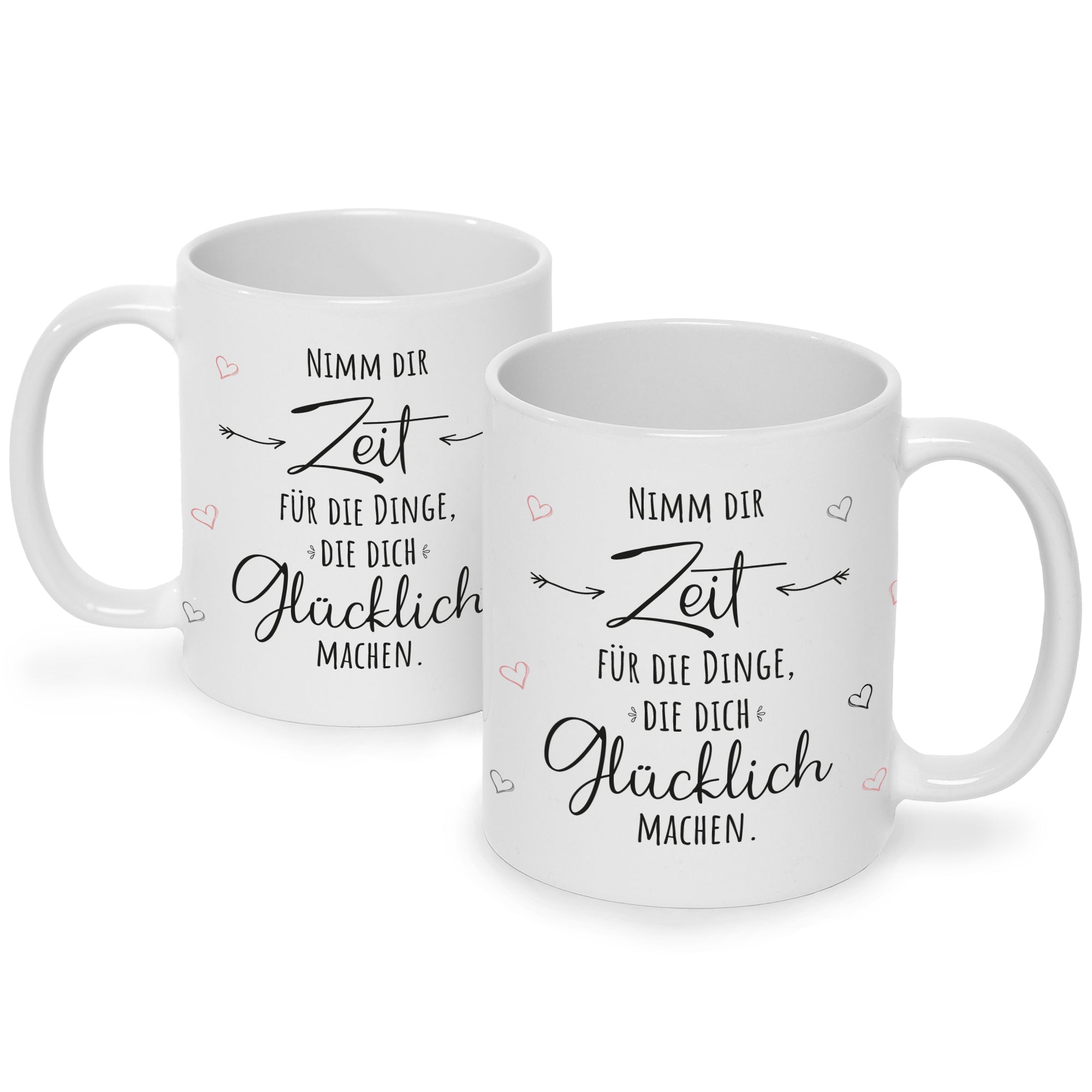 Bedruckte Tasse mit Spruch Nimm dir Zeit