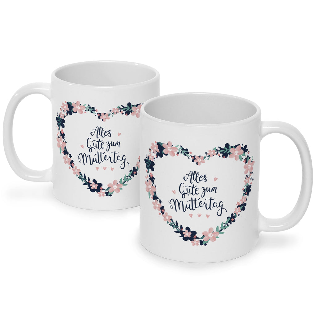 Bedruckte Tasse mit Spruch Alles gute zum Muttertag