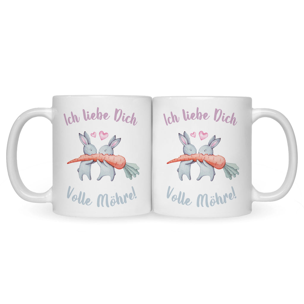 Bedruckte Tasse mit Spruch Volle Möhre