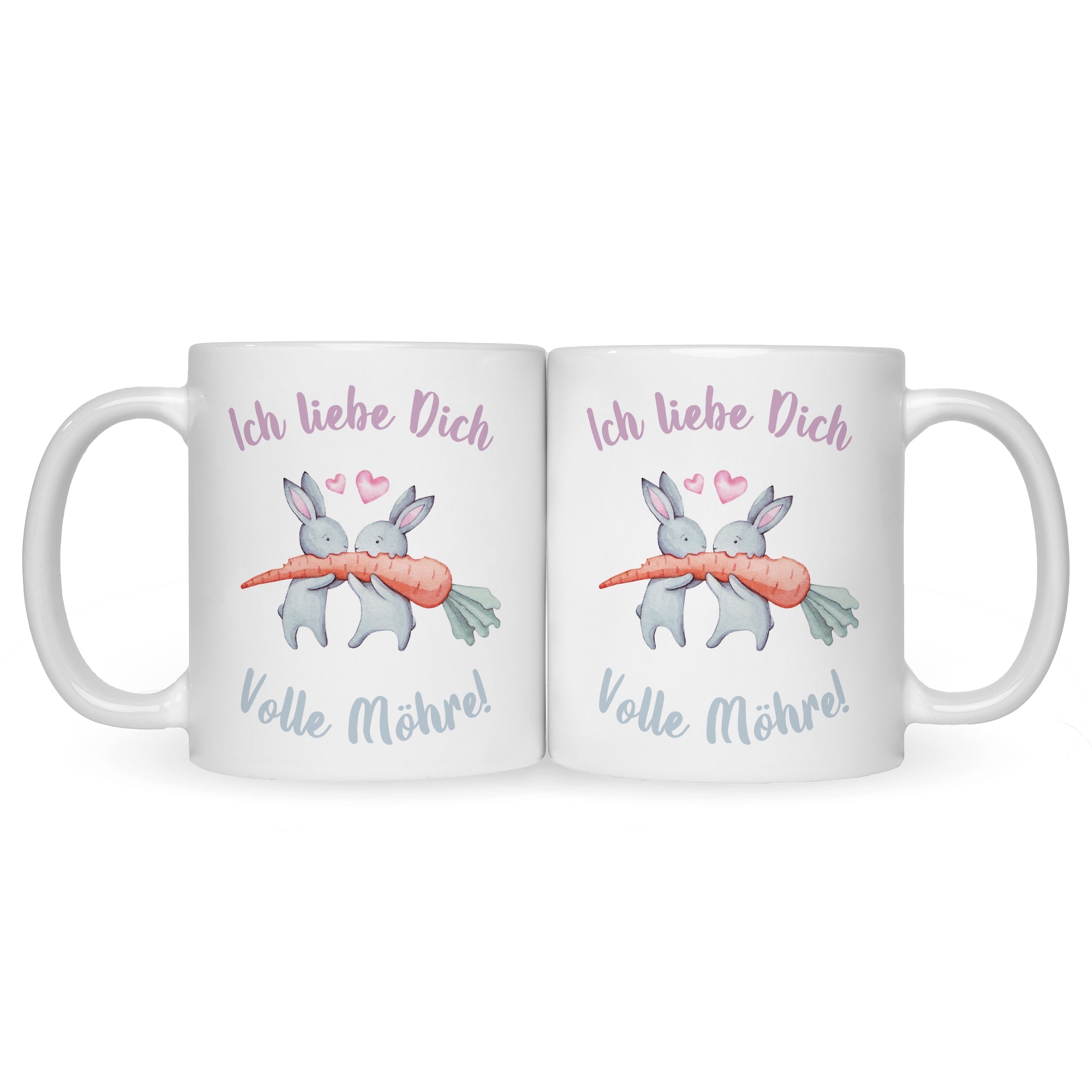 Bedruckte Tasse mit Spruch Volle Möhre
