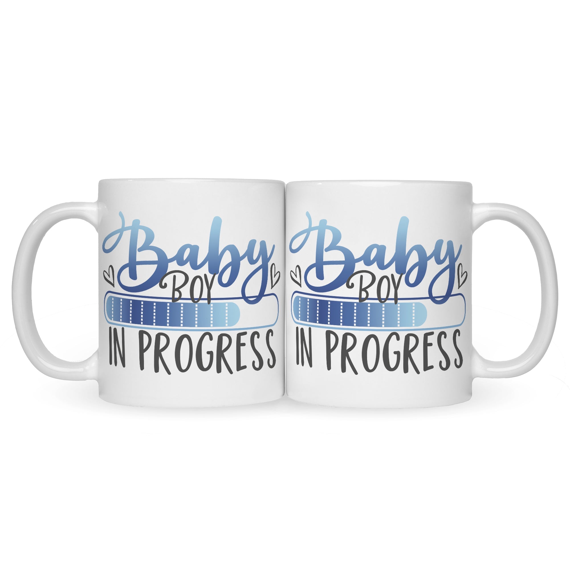 Bedruckte Tasse mit Spruch Baby in Progress