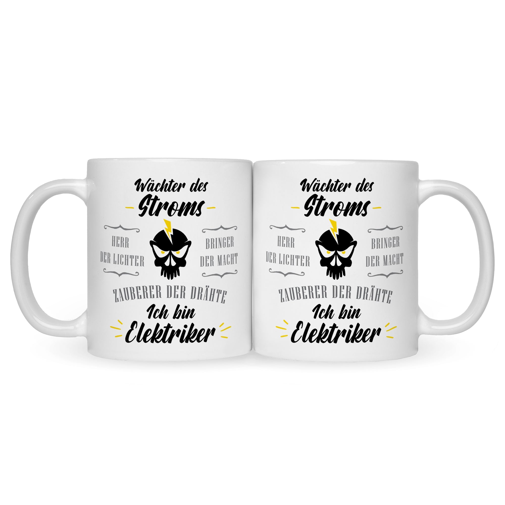 Bedruckte Tasse mit Spruch Wächter des Stroms
