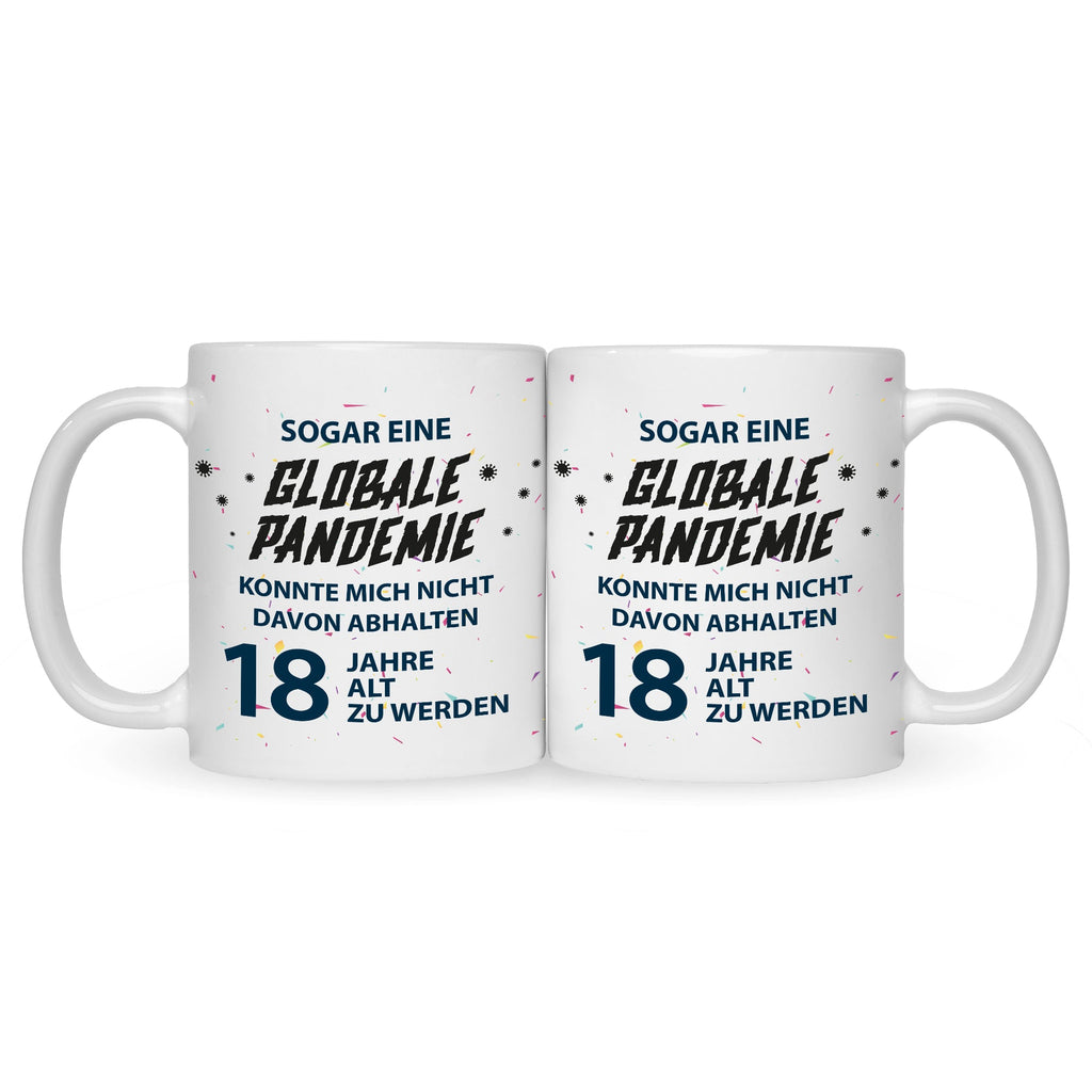 Bedruckte Tasse Pandemie Geburtstag