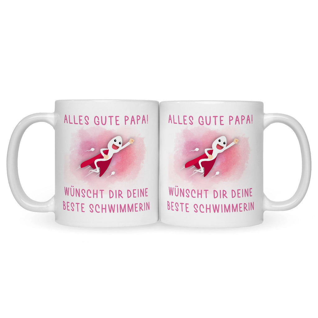 Bedruckte Tasse mit Spruch Bester Schwimmer