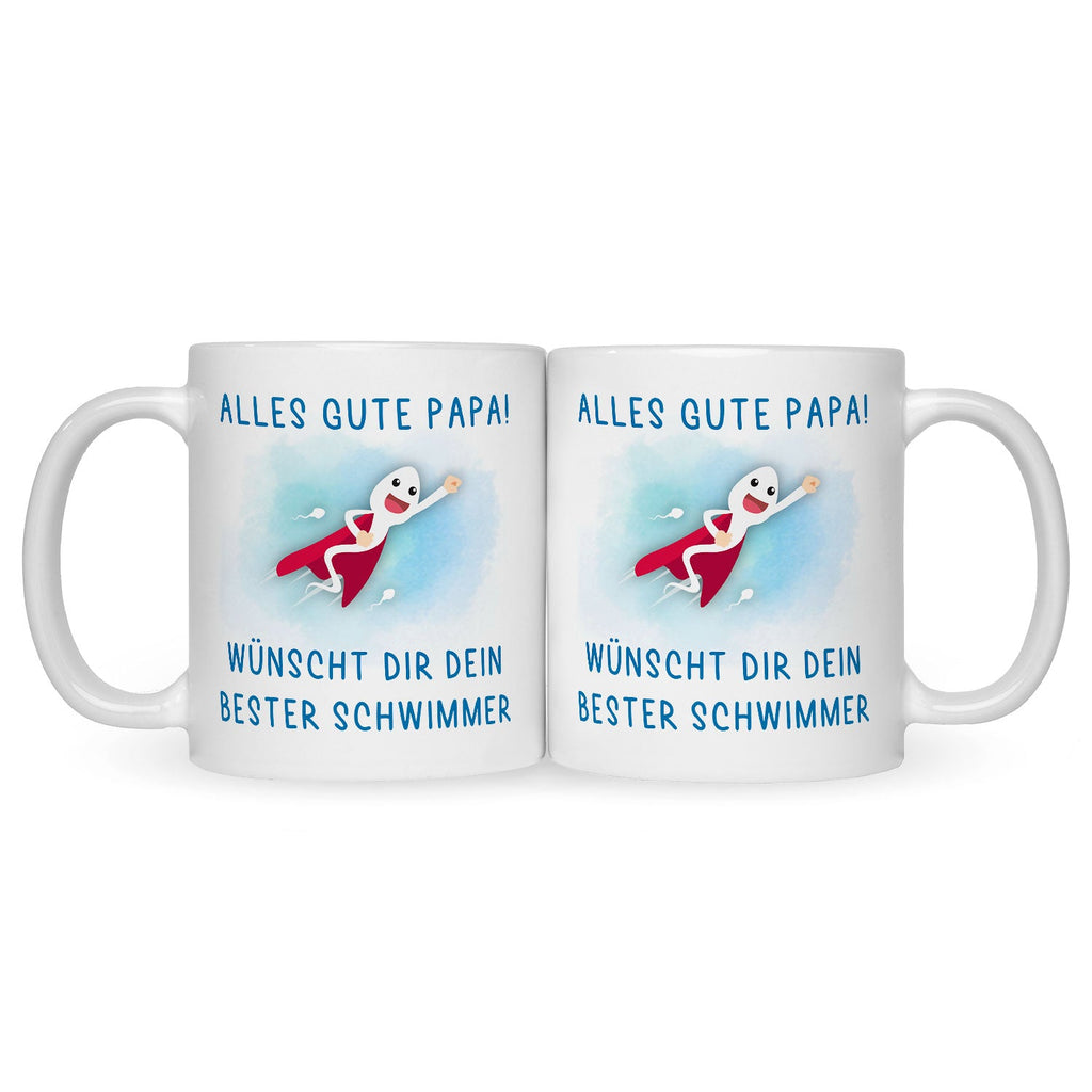 Bedruckte Tasse mit Spruch Bester Schwimmer
