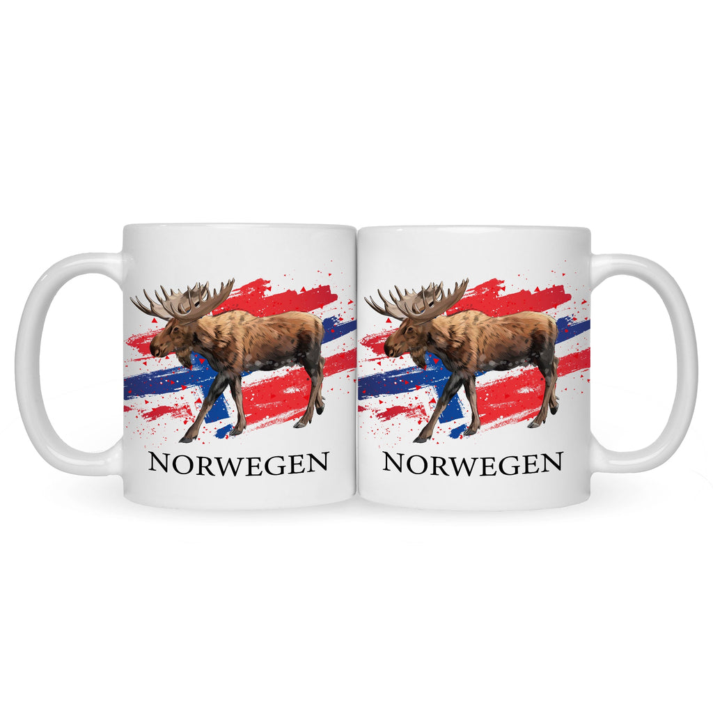Bedruckte Tasse mit Motiv Norwegen