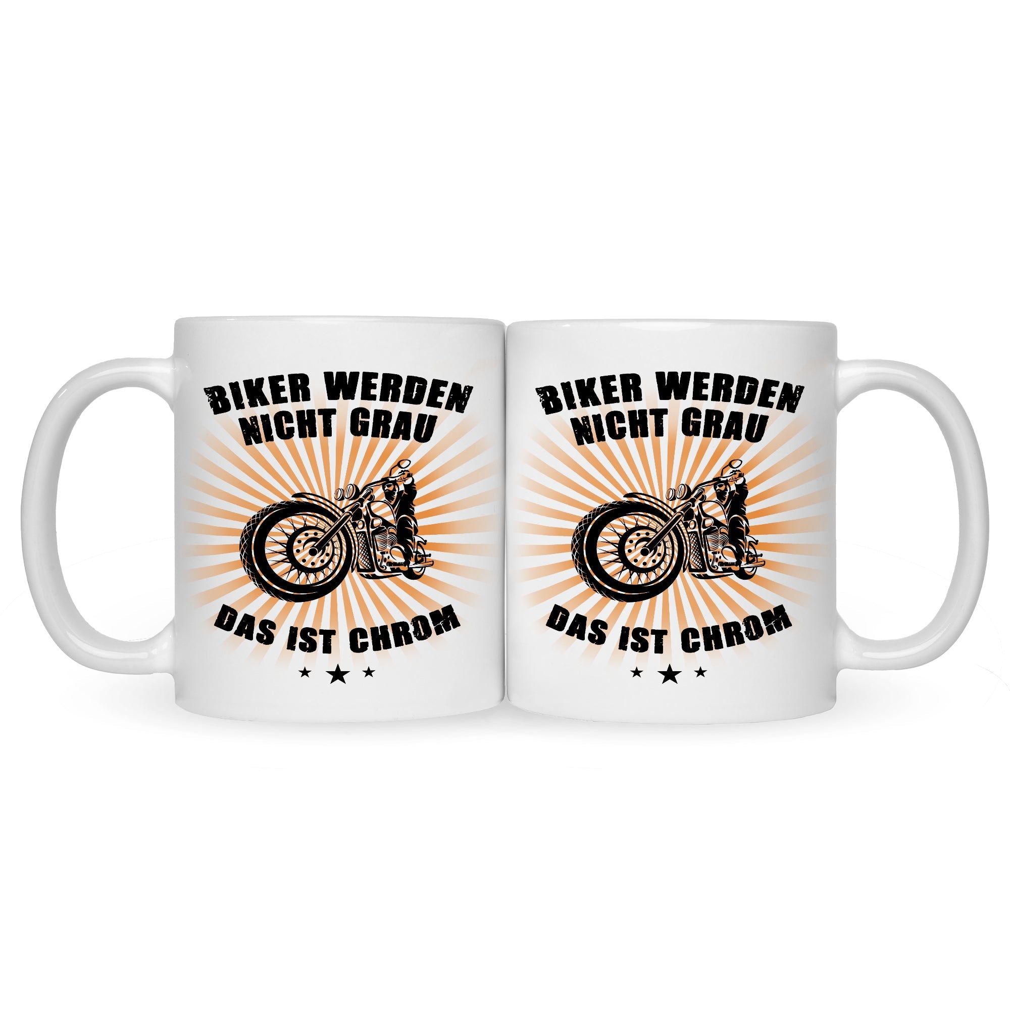 Bedruckte Tasse mit Spruch Biker werden nicht grau
