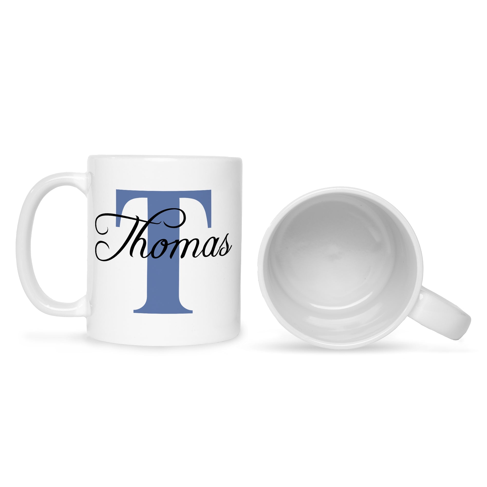 Bedruckte Tasse mit Initialen und Namen