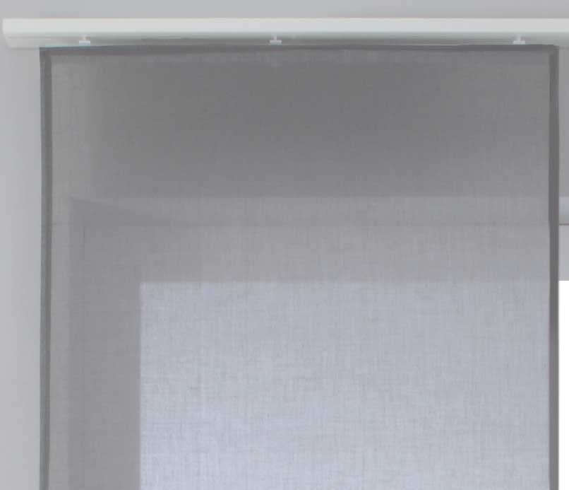 Schiebegardine »Nizza« Baumwoll-Voile Halbvoile Transparent Flächenvorhang mit Paneelwagen und Beschwerungsstange 2019032