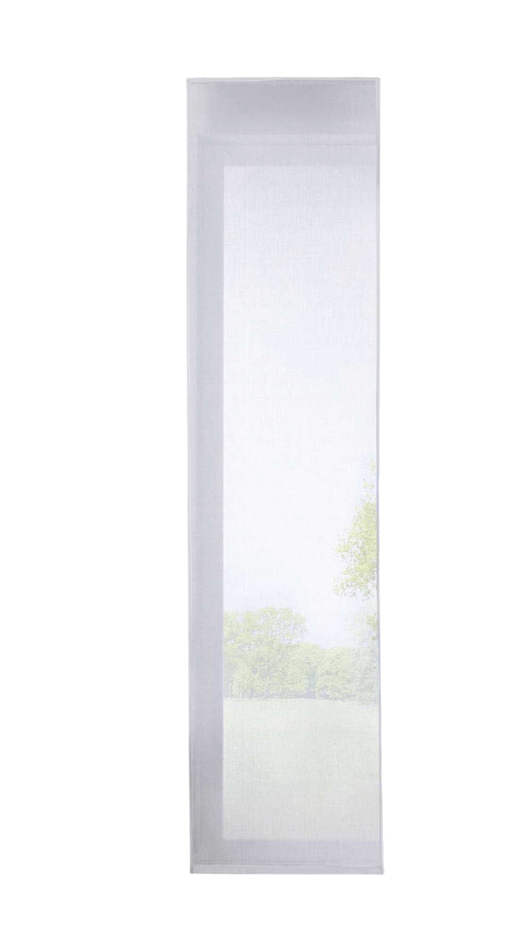 Schiebegardine »Nizza« Baumwoll-Voile Halbvoile Transparent Flächenvorhang mit Paneelwagen und Beschwerungsstange 2019032