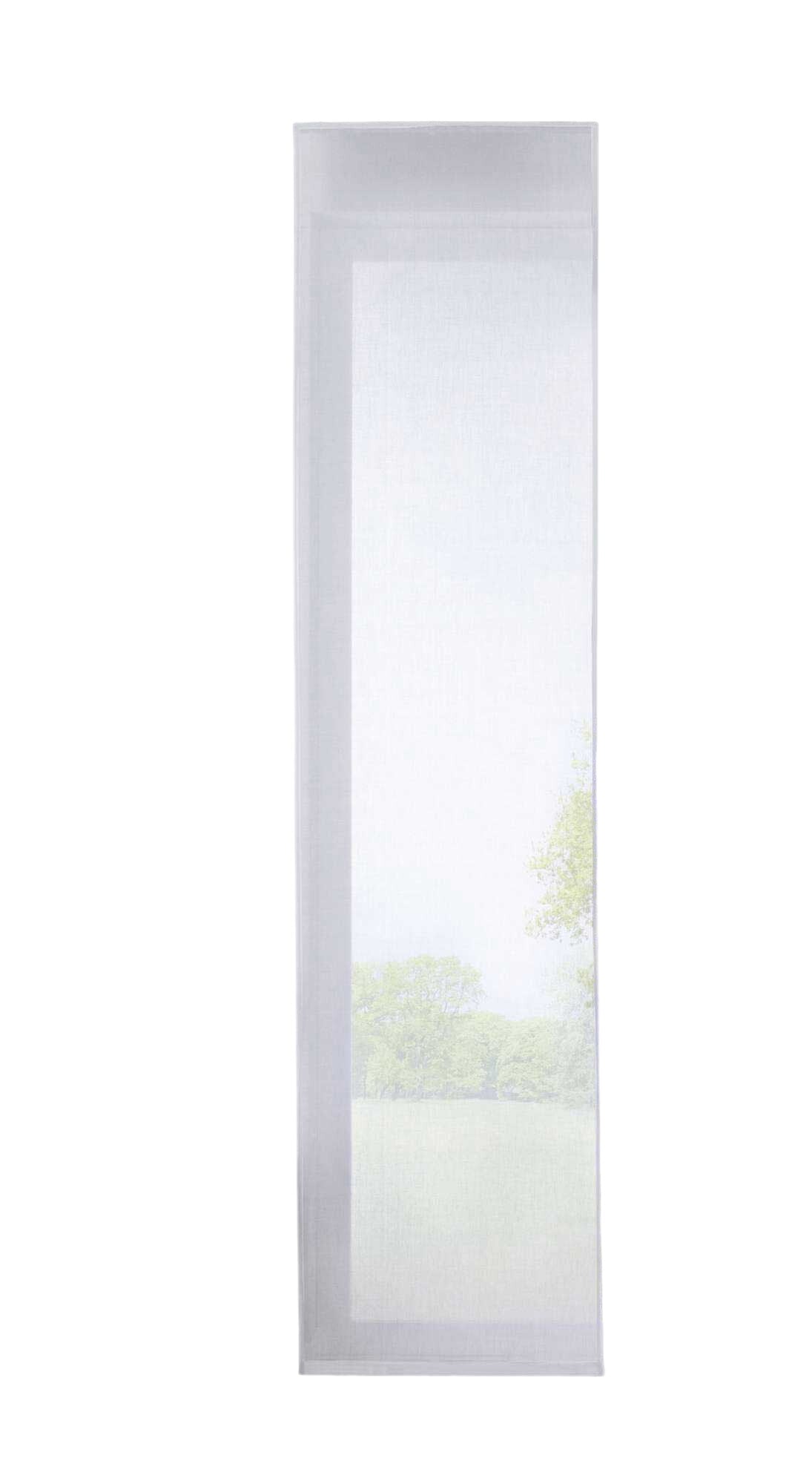 Schiebegardine »Nizza« Baumwoll-Voile Halbvoile Transparent Flächenvorhang mit Paneelwagen und Beschwerungsstange 2019032