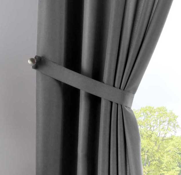 2er Set Vorhänge Verdeckte Schlaufen Cationic »JENA« Blickdicht Leinen Optik Gardinen Meliert Gardinenband mit Raffhalter  2019037-2