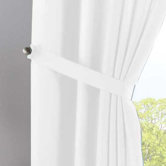 2er Set Vorhänge Verdeckte Schlaufen Cationic »JENA« Blickdicht Leinen Optik Gardinen Meliert Gardinenband mit Raffhalter  2019037-2